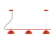 Montclair Light Works CHA431-26-L12 - 3-Light Linear Arcade LED Chandelier, Vermillion