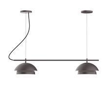 Montclair Light Works CHBX445-57-L12 - 2-Light Linear Nest LED Chandelier, Bronze Matte