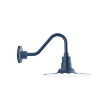 Montclair Light Works GNV158-50 - 12" Radial shade, Gooseneck wall mount, Navy