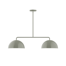 Montclair Light Works MSG432-24 - 2-Light Arcade Linear Pendant, Moss Green