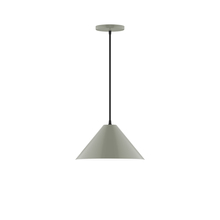Montclair Light Works PEB422-24 - 12" Pinnacle Pendant, Moss Green
