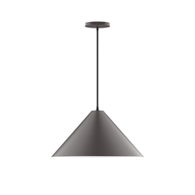Montclair Light Works PEB423-57 - 18" Pinnacle Pendant, Bronze Matte