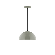 Montclair Light Works PEB432-24 - 12" Arcade Pendant, Moss Green