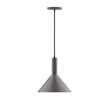 Montclair Light Works PEBX466-57 - 12" Chase Pendant, Bronze Matte