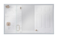 Craftmade MIR6002RT-BNK3C - 60" x 36" Rectangle Brushed Polished Nickel Framed LED Mirror