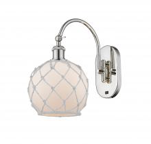 Innovations Lighting 518-1W-PN-G121-8RW - Farmhouse Rope - 1 Light - 8 inch - Polished Nickel - Adjustable Swing Arm