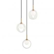 Matteo Lighting C60603AGCL - Delcia Aged Gold Brass Pendant