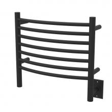 Amba Products HCMB - Jeeves Model H Curved 7 Bar Hardwired Towel Warmer in Matte Black