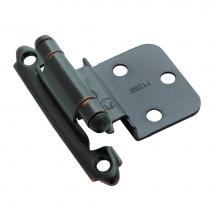 Amerock TENR3428ORB - 3/8in (10 mm) Inset Self-Closing, Face Mount Oil-Rubbed Bronze Hinge - 10 Pack