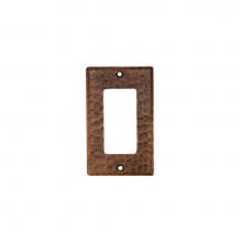Premier Copper Products SR1_PKG4 - Copper Single Ground Fault/Rocker GFI Switchplate Cover - Quantity 4