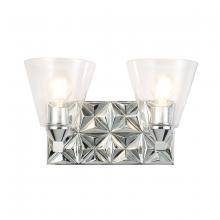 Lucas McKearn BB1302PC-2 - Alpha 2 Light Vanity Light With Glass in Polished Chrome