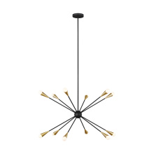 Visual Comfort & Co. Studio Collection EC10312MBK - Jax Large 12 Light Chandelier - Midnight Black