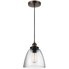Visual Comfort & Co. Studio Collection P1349PAGB/DWZ - Baskin Dome Pendant - Brass & Weathered Zinc