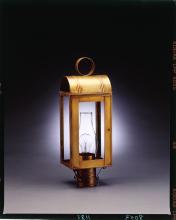 Northeast Lantern 8043-DB-CIM-CLR - Culvert Top Post Dark Brass Medium Base Socket With Chimney Clear Glass